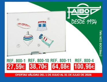 PIZARRAS BLANCAS DE MELAMINA