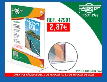 PORTACARTEL DE SOBREMESA EN «T» A5 VERTICAL<br data-cke-eol=