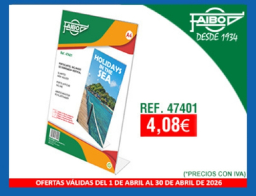 PORTACARTEL INCLINADO DE SOBREMESA A4 VERTICAL