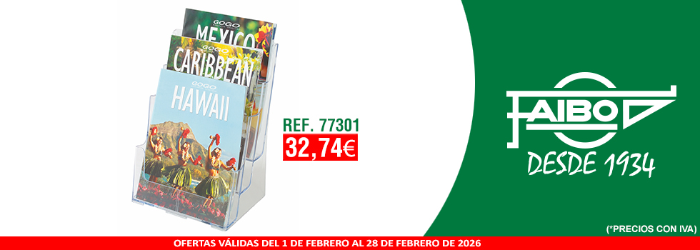 PORTAFOLLETOS A4 SOBREMESA Y MURAL CON 3 COMPARTIMENTOS