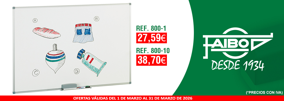 PIZARRAS BLANCAS GARANTÍA 5 AÑOS